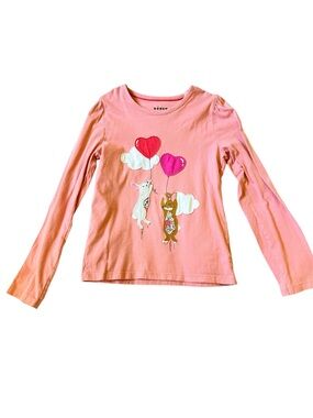 Mini Boden applique Long-Sleeve Top (Size 9-10Y)